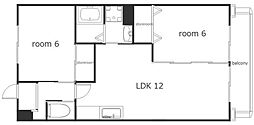 メゾンパトラージュ 2LDKの間取図画像