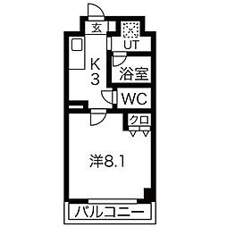 ステラヒルズ 1Kの間取図画像