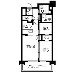 ローレルアイ名駅東 2LDKの間取図画像