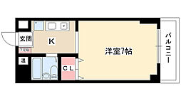 ラ・メゾン・藤ヶ丘 1Kの間取図画像