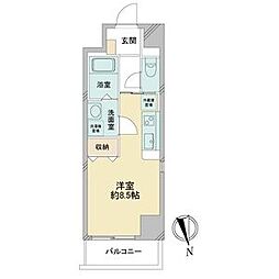ラドゥセール今池 ワンルームの間取図画像