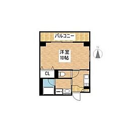 アネックス徳川西 1Kの間取図画像