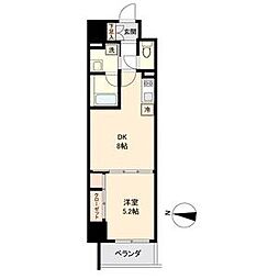 ランドハウスグランドウエスト 1DKの間取図画像
