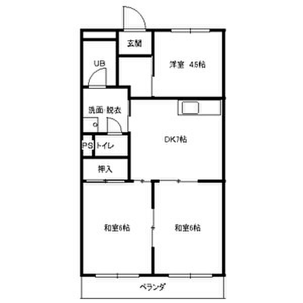 レジデンス鈴木 105｜愛知県日進市梅森台２丁目(賃貸マンション3DK・1階・51.03㎡)の写真 その2