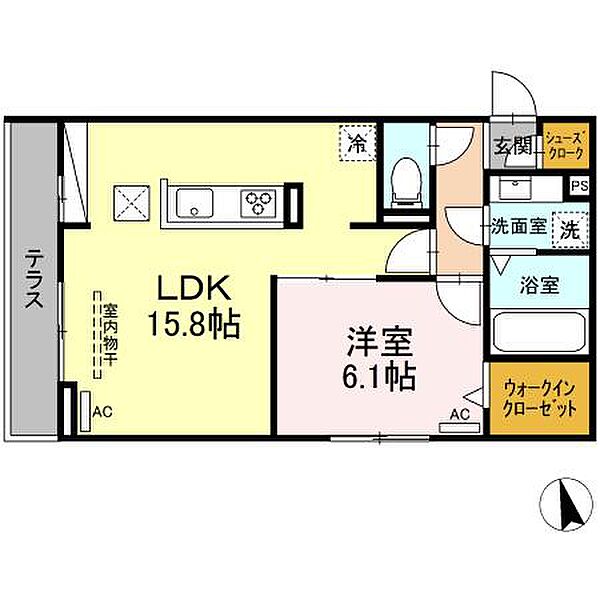 セレスティア荒子四丁目 102｜愛知県名古屋市中川区荒子４丁目(賃貸アパート1LDK・1階・50.20㎡)の写真 その2