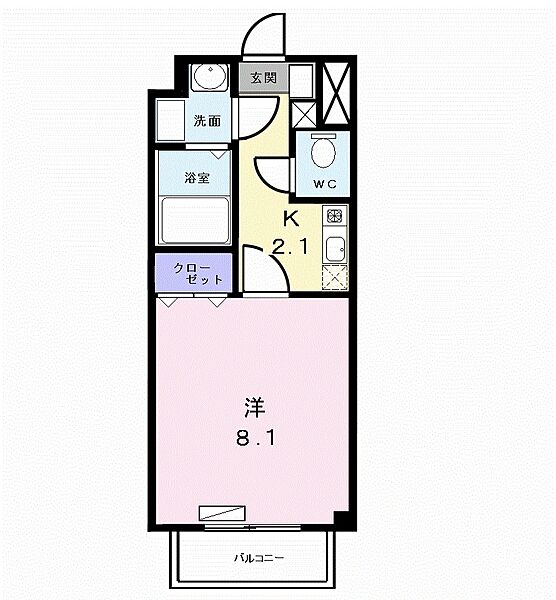 シェソワＰａｒｔ．2 106｜愛知県名古屋市中川区中島新町１丁目(賃貸アパート1K・1階・26.97㎡)の写真 その2