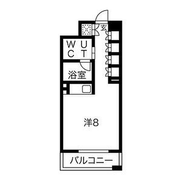 白川公園パークマンション 405｜愛知県名古屋市中区栄２丁目(賃貸マンション1R・4階・24.27㎡)の写真 その2