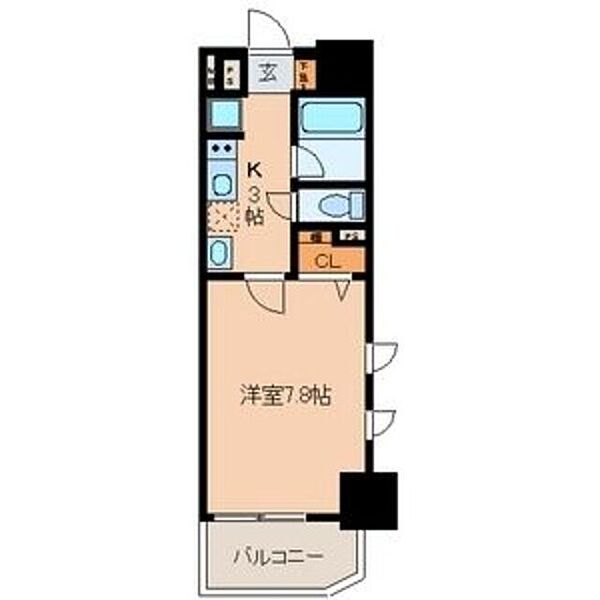 ベレーサ名駅ウエスト 504｜愛知県名古屋市中村区則武２丁目(賃貸マンション1K・5階・24.44㎡)の写真 その2