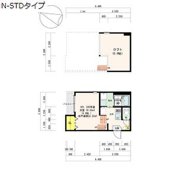 Grand Street 八田 105｜愛知県名古屋市中川区開平町１丁目(賃貸アパート1K・1階・22.25㎡)の写真 その2