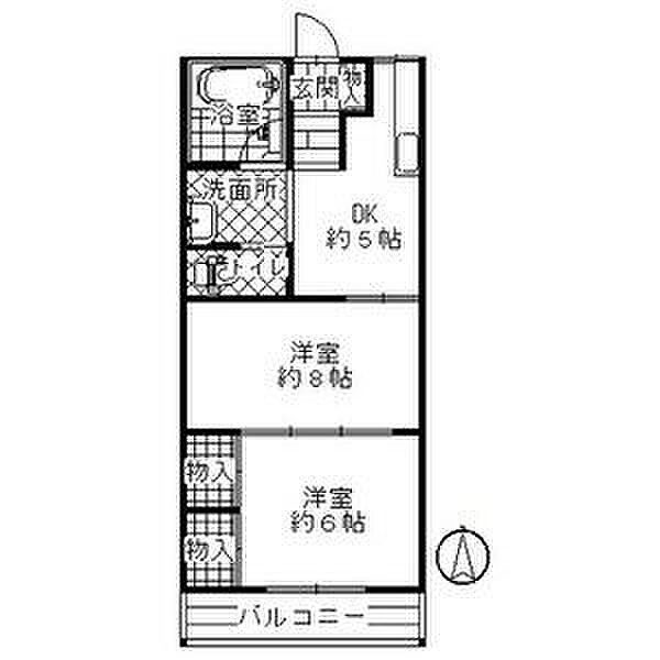 シティハイツシャンベール 105｜愛知県名古屋市中村区乾出町２丁目(賃貸マンション2DK・1階・45.20㎡)の写真 その2