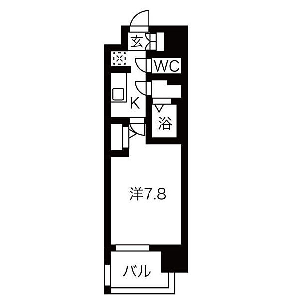 メイクスデザイン上前津 1301｜愛知県名古屋市中区富士見町(賃貸マンション1K・13階・24.78㎡)の写真 その2