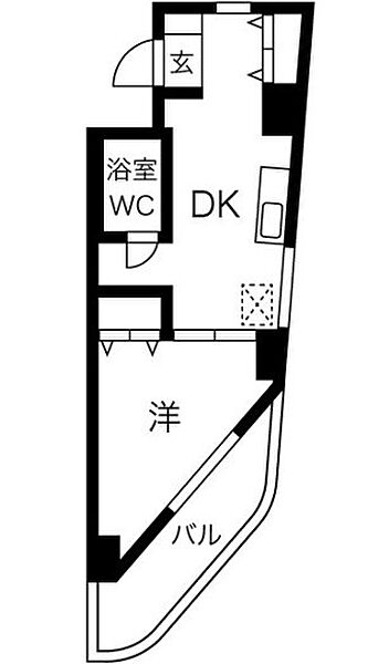 グランメールカズIII 204｜愛知県名古屋市中村区名駅南４丁目(賃貸マンション1LDK・2階・23.80㎡)の写真 その2