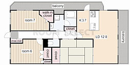 レジディア泉 3LDKの間取図画像