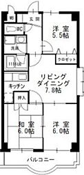 メゾン五反田 3LDKの間取図画像