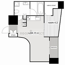 シャトー&ホテル名駅南2nd 1LDKの間取図画像