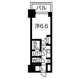 ファステート名古屋駅前ドリーム 1Kの間取図画像