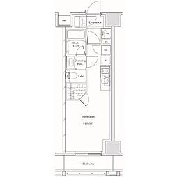 ザ・パークハビオ名古屋松原 ワンルームの間取図画像