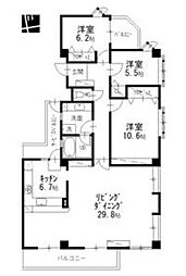 コート八事石坂 3LDKの間取図画像