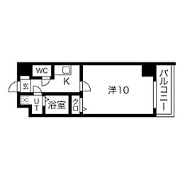 Mステージ藤が丘 1Kの間取図画像