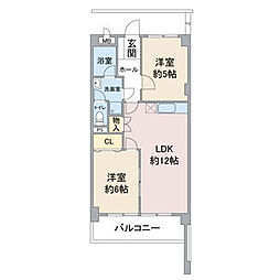 グリンシティ瑞穂 2LDKの間取図画像
