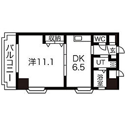 フローラル泉 1DKの間取図画像