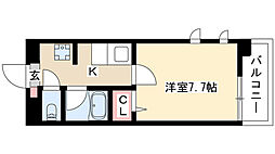 ベレーサ新瑞橋 ワンルームの間取図画像