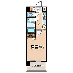 UURコート名古屋名駅 1Kの間取図画像
