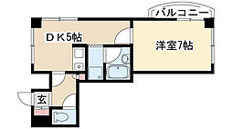 SLR吹上 1DKの間取図画像