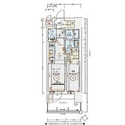 エステムコート名古屋セントリア 1DKの間取図画像