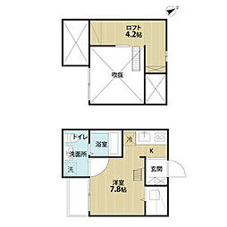 イーグル ワンルームの間取図画像
