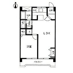 メゾン武田 1LDKの間取図画像