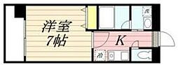 スカイフラット名古屋 1Kの間取図画像