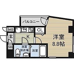エステムプラザ名古屋・栄プレミアム 1Kの間取図画像
