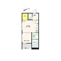 名古屋市天白区植田西3丁目アパート 1DKの間取図画像