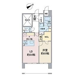 グランドパレスイカイ 1LDKの間取図画像