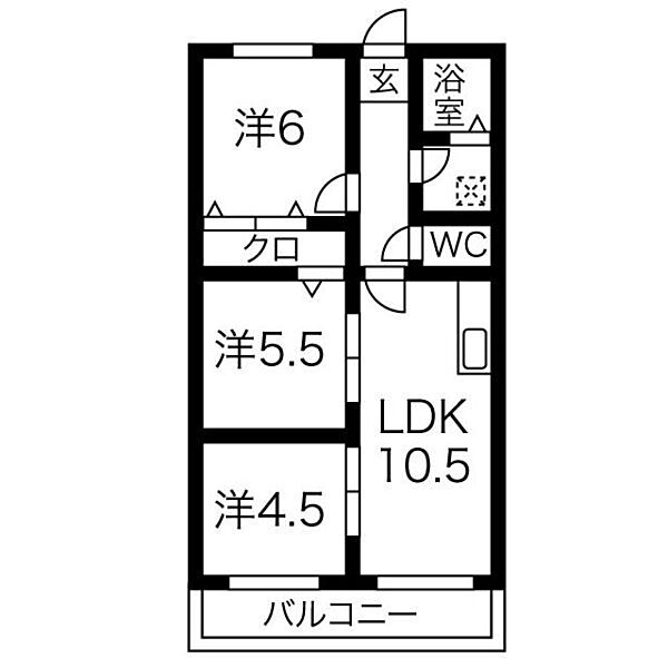 プロビデンス日比野 3A｜愛知県名古屋市中村区橋下町(賃貸マンション3LDK・3階・54.50㎡)の写真 その2