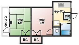 フラワーフィールド 2Kの間取図画像