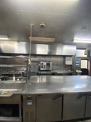 厨房奥には休憩...