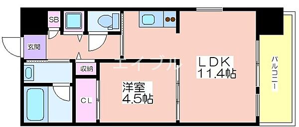 オリエンタル靭本町 ｜大阪府大阪市西区靱本町1丁目(賃貸マンション1LDK・10階・37.00㎡)の写真 その2