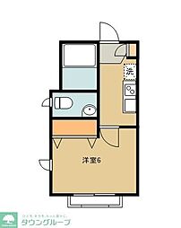 アーバンフラッツ高円寺 1Kの間取図画像