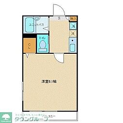 フェリーチェ阿佐ヶ谷I 2階1Kの間取り