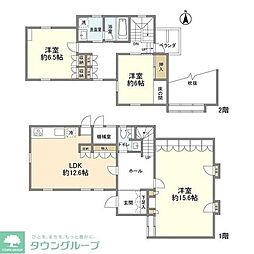 富士見台2丁目貸家 1階3LDKの間取り
