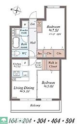 SYMPHONY PARK 2LDKの間取図画像