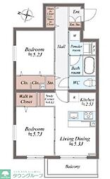 SYMPHONY PARK 1階2LDKの間取り