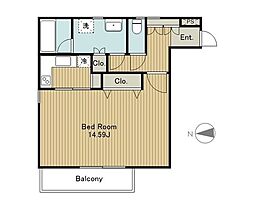 Maple Garden中野富士見町 2階1Kの間取り