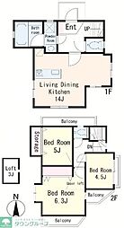 下高井戸3丁目貸家 2階3LDKの間取り