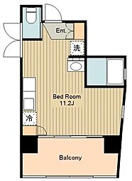 Refuge Haruru Tower 3階ワンルームの間取り