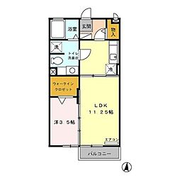 モナリエ春日1 1LDKの間取図画像