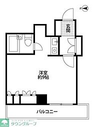 グロリオール荻窪 1Kの間取図画像