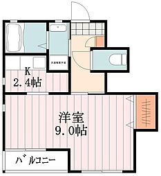 ボナール3 1Kの間取図画像